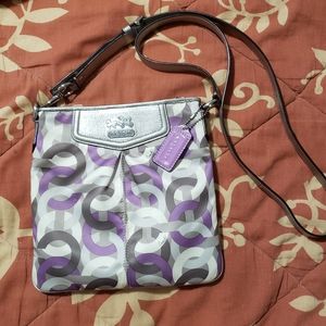 Coach Purple & Silver Purse